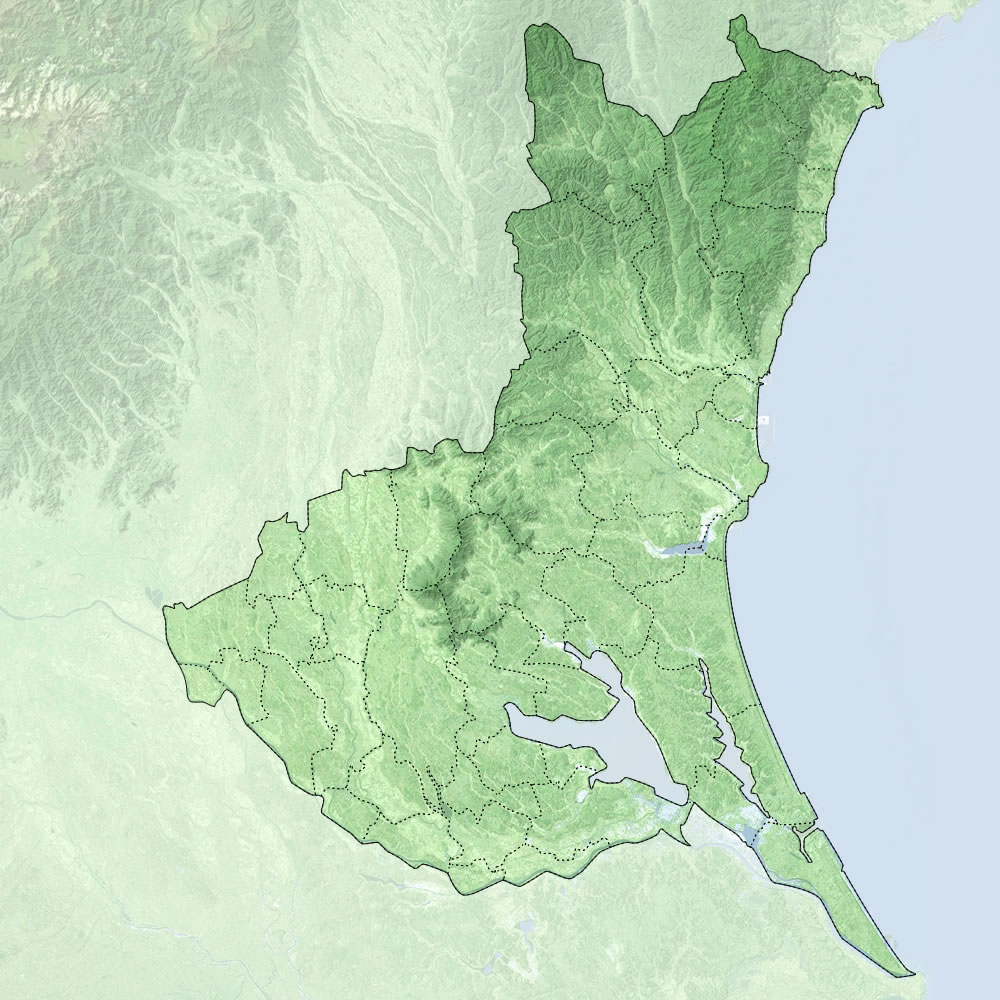 茨城県大気汚染常時監視測定局位置図